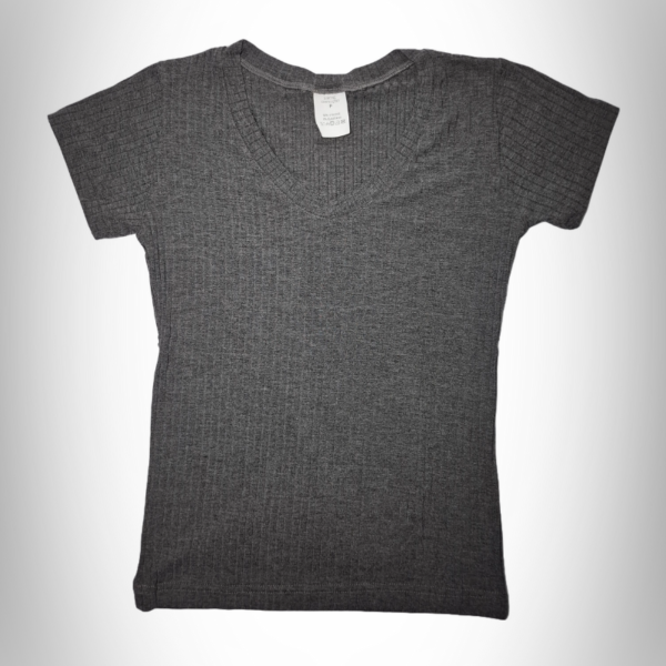 Camiseta Canelada Curta Baby Look