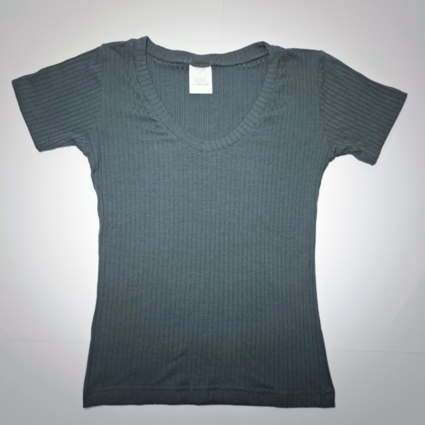 Camiseta Canelada Curta Baby Look
