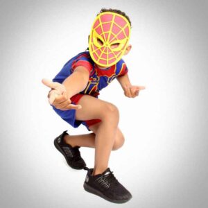 Fantasia infantil Masculina Homem Aranha Amarelo - Curta