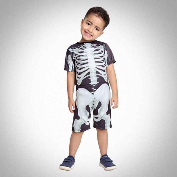 Fantasia infantil Masculina Esqueleto - Curta