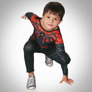 Fantasia infantil Masculina Homem Aranha Preta - Longa