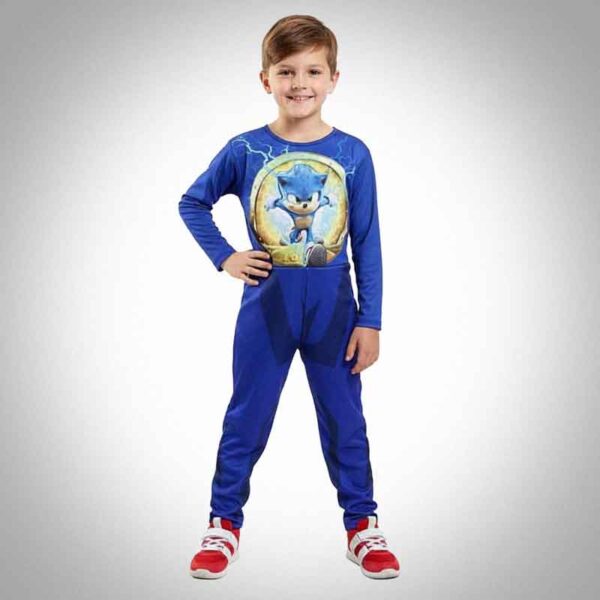 Fantasia infantil Masculina Sonic - Longa
