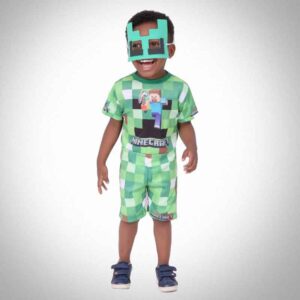 Fantasia infantil Masculina Minecraft - Curta