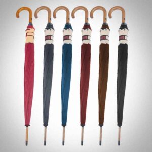 Guarda Chuva Longo Reforçado Cabo de Madeira