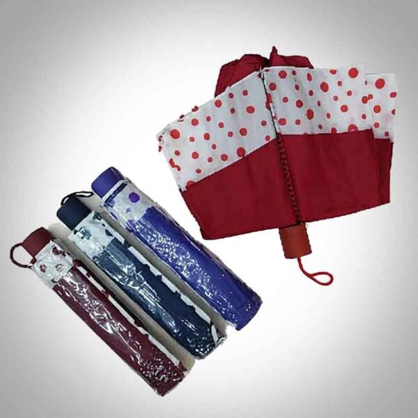 Guarda Chuva Sombrinha com renda na Borda e Bolinhas